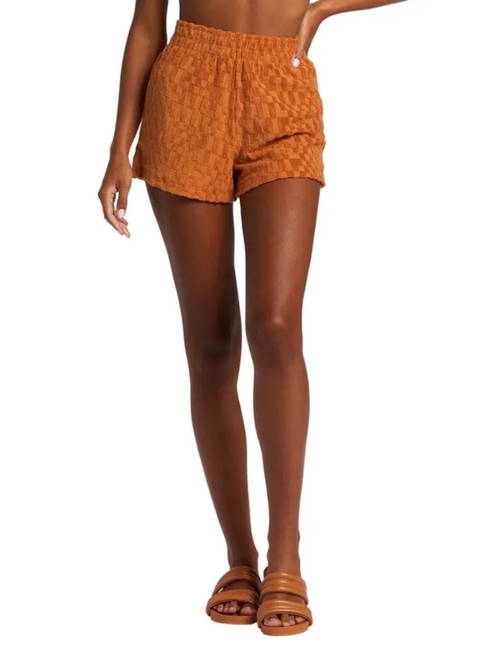 Billabong Wave Runners Jacquard Looped Terry High Waist Shorts